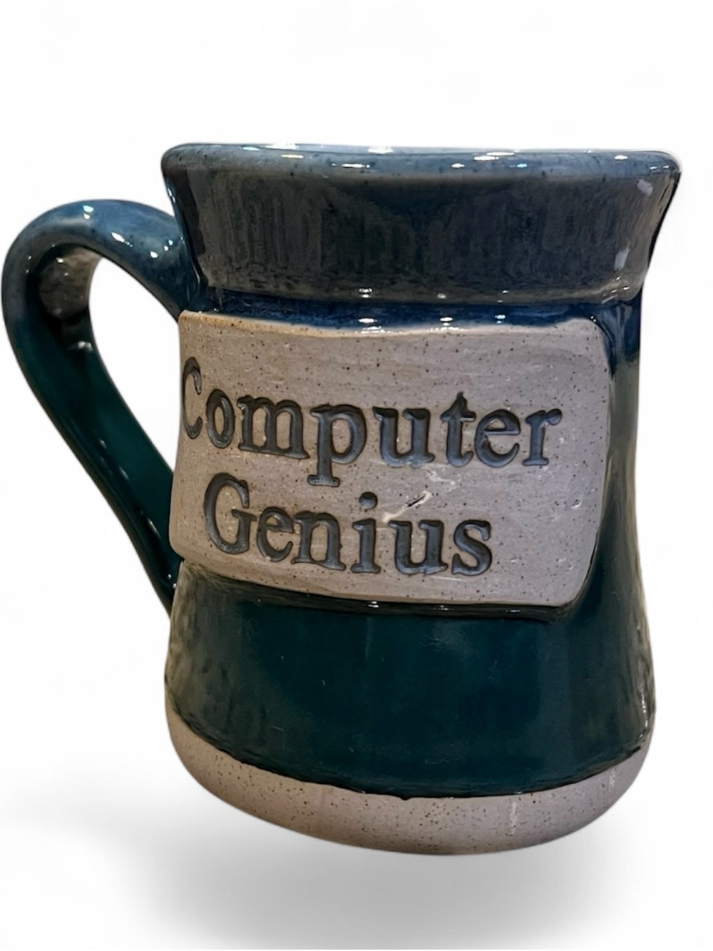 Vintage Tumbleweed Pottery Computer Genius Oversized Mug Heavy Thick